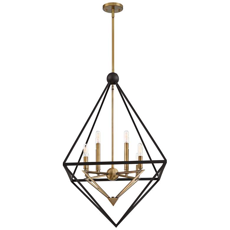 Image 5 Louvre 29" Wide Western Bronze and Brass 8-Light Modern Foyer Pendant more views