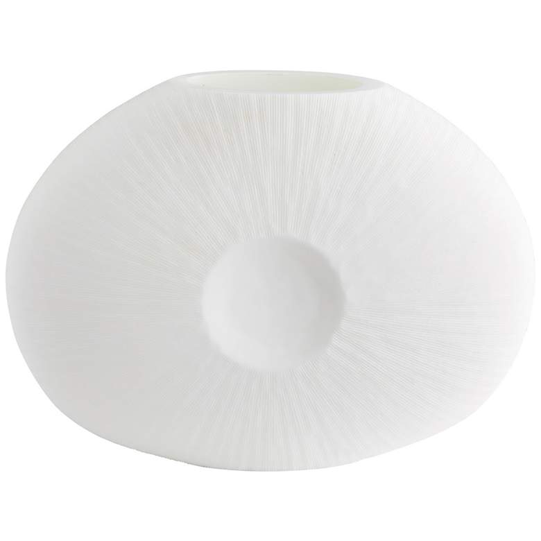 Image 1 Louvre Small 13" High White Glass Vase