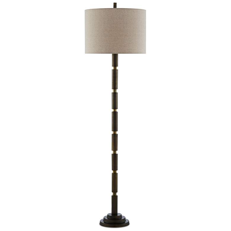 Image 3 Lovat 73 inch High Dark Antique Brass Metal Articulated Column Floor Lamp more views