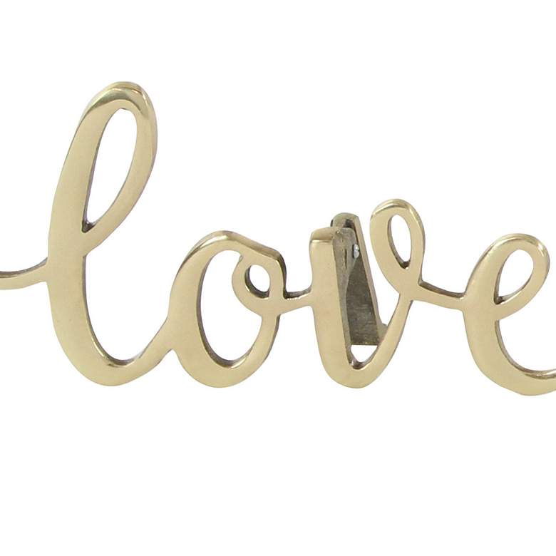 Image 4 Love 14"W Gold Silver Metal Table Decorative Signs Set of 3 more views