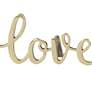 Love 14"W Gold Silver Metal Table Decorative Signs Set of 3