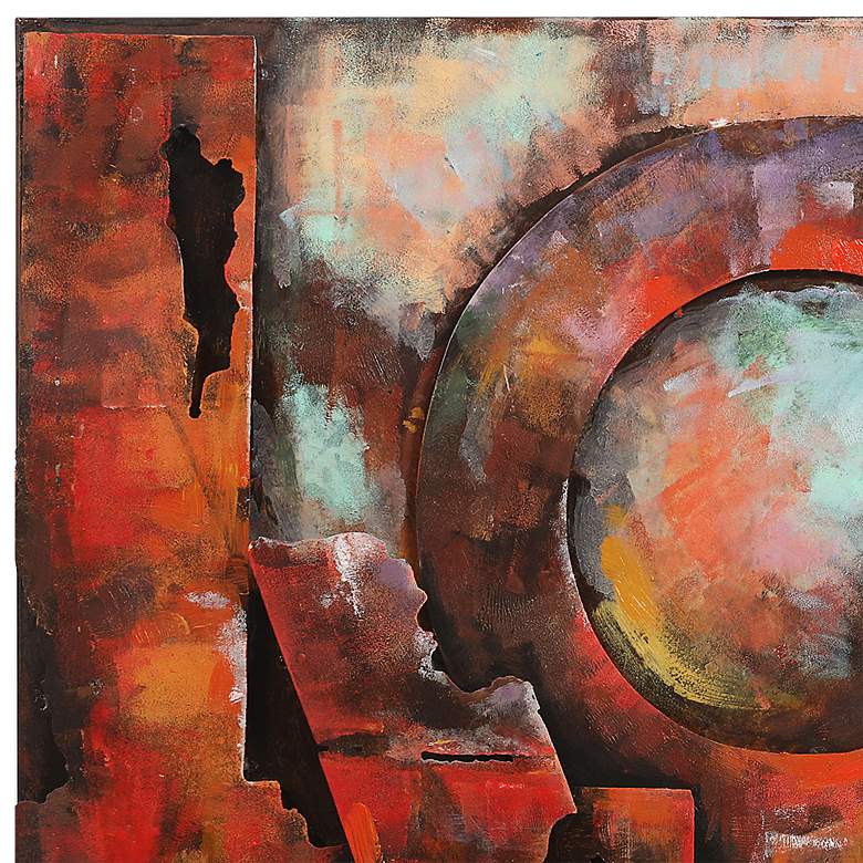 Image 3 Love 32" Square Mixed Media Metal Dimensional Wall Art more views