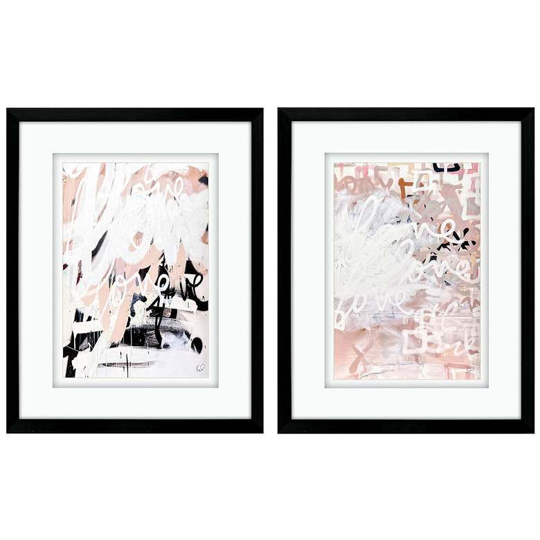 Image 1 Love on Steroids 20"W x 26"H Framed Wall Art Set of 2
