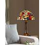 3_Lovebirds Floral 19" High Antique Bronze Accent Table Lamp more views
