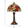 4_Lovebirds Floral 19" High Antique Bronze Accent Table Lamp more views