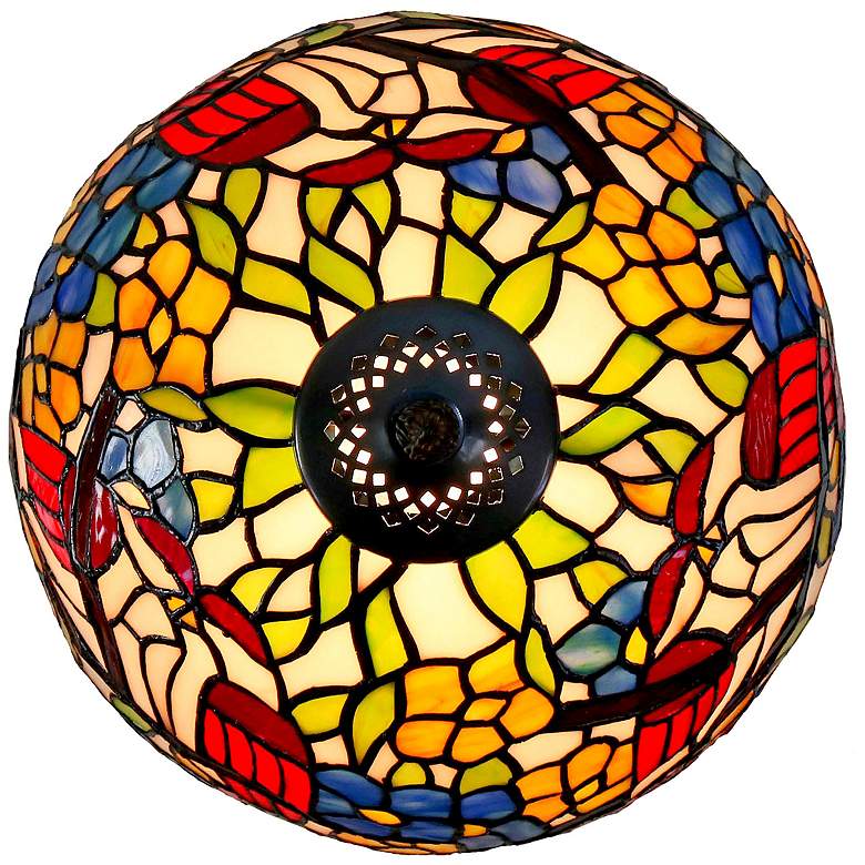 Image 6 Lovebirds Floral 19" High Antique Bronze Accent Table Lamp more views