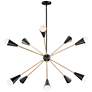 1_Lovell 32" Wide Black and Brass 10-Light Sputnik Chandelier