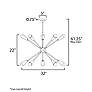 2_Lovell 32" Wide Black and Brass 10-Light Sputnik Chandelier more views