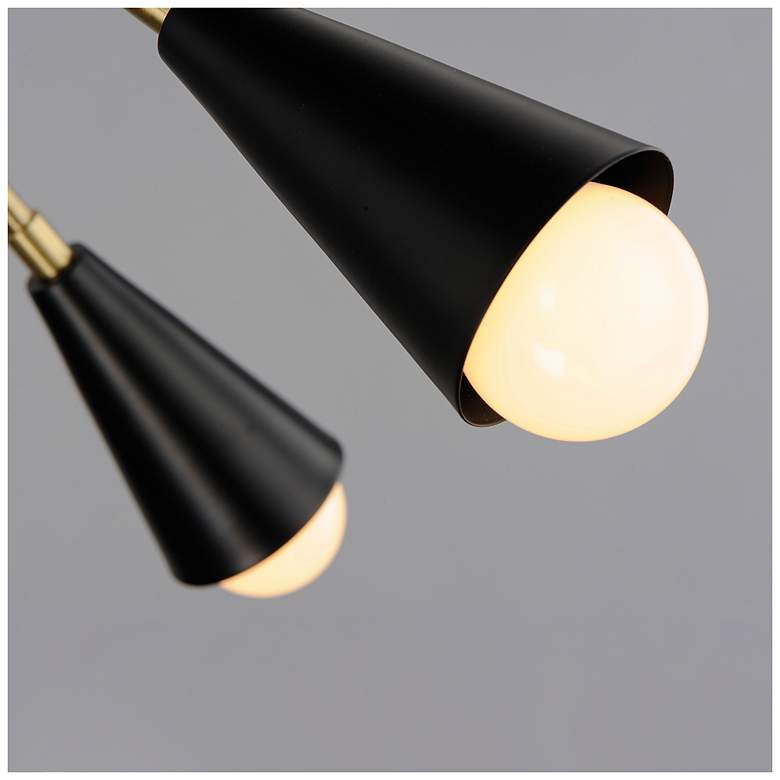 Image 3 Lovell 32" Wide Black and Brass 10-Light Sputnik Chandelier more views