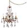 Lovell Crystal 15" Wide Gold Plug-In Swag Chandelier
