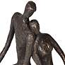 Loving Couple 11 1/2" Wide Bronze Sculpture