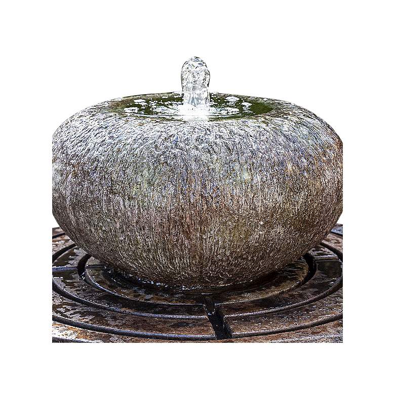 Image 3 Low Organic Bowl 23" High Relic Hi-Tone LED Outdoor Fountain more views