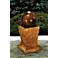 Low Sphere 23" High Patio Bubbler Fountain with Light