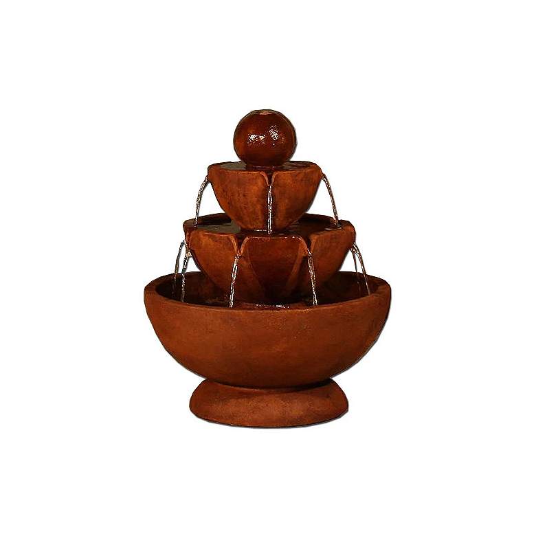 Image 1 Low Stone Vessels 30" High Relic Roho Outdoor Water Fountain