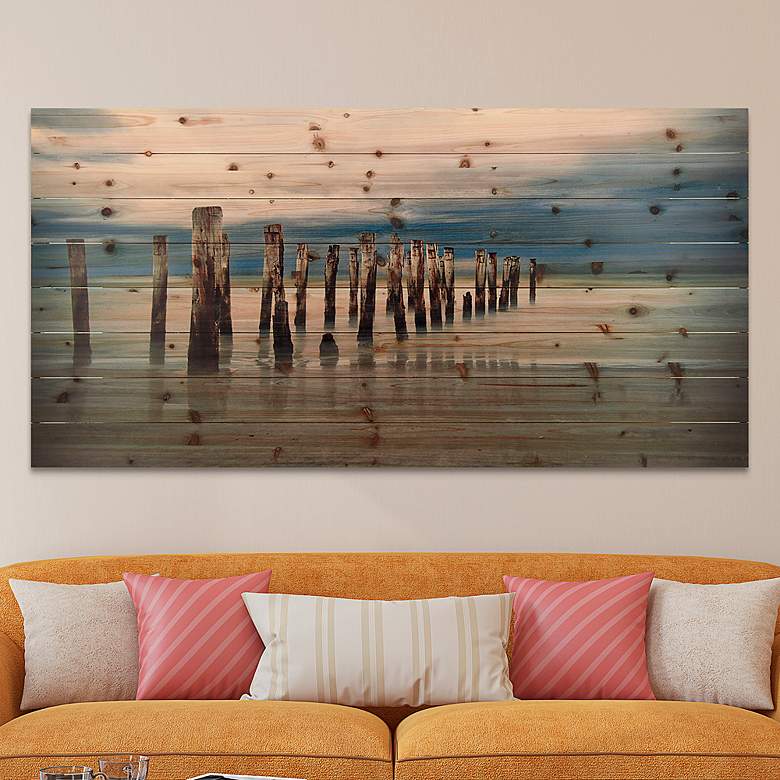 Image 1 Low Tide 60"W Rectangular Giclee Print Solid Wood Wall Art