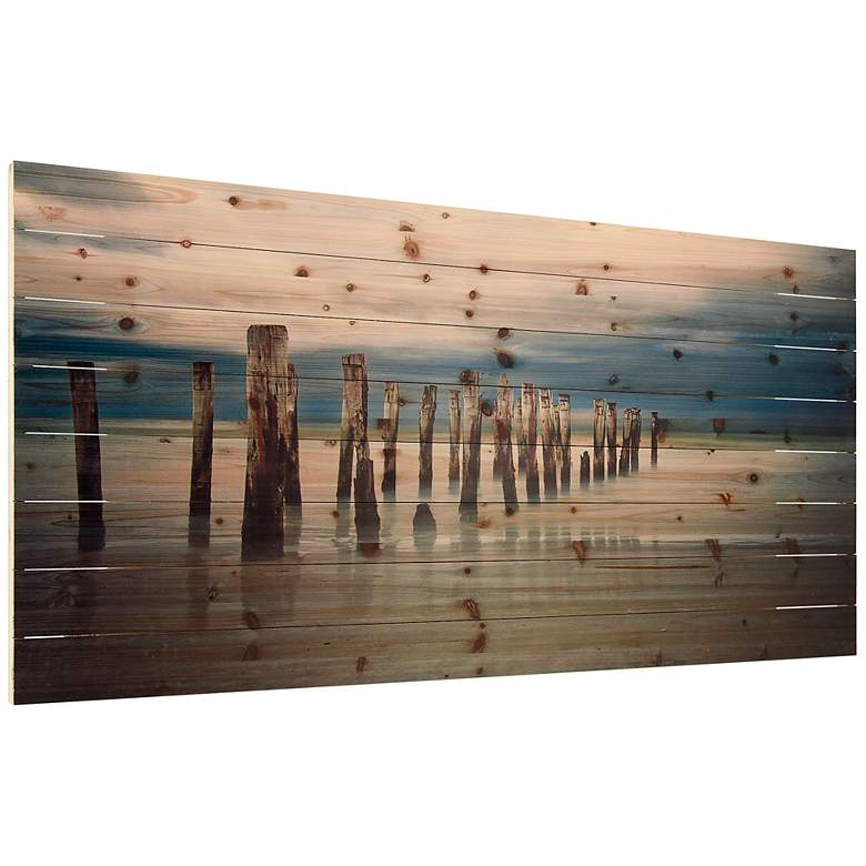Image 4 Low Tide 60"W Rectangular Giclee Print Solid Wood Wall Art more views