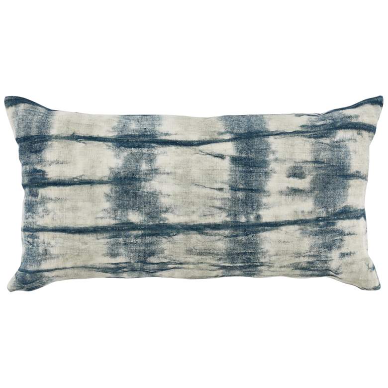 Image 1 Low Tide Blue Abstract 26 inch x 14 inch Decorative Pillow