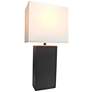 Lowden Black Leather Wrapped Table Lamp