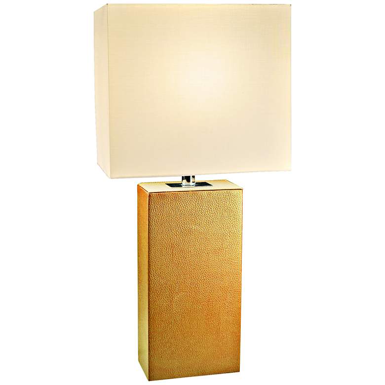 Image 1 Lowden Tan Leather Wrapped Table Lamp