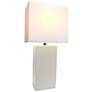 Lowden White Leather Wrapped Table Lamp