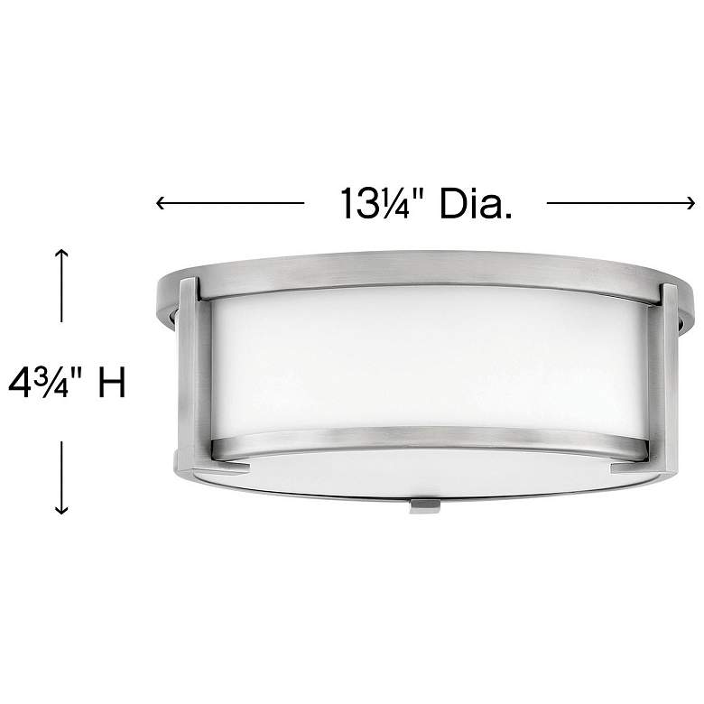 Image 2 Lowell 13 1/4" Wide Nickel Ceiling Light by Hinkley Lighting more views