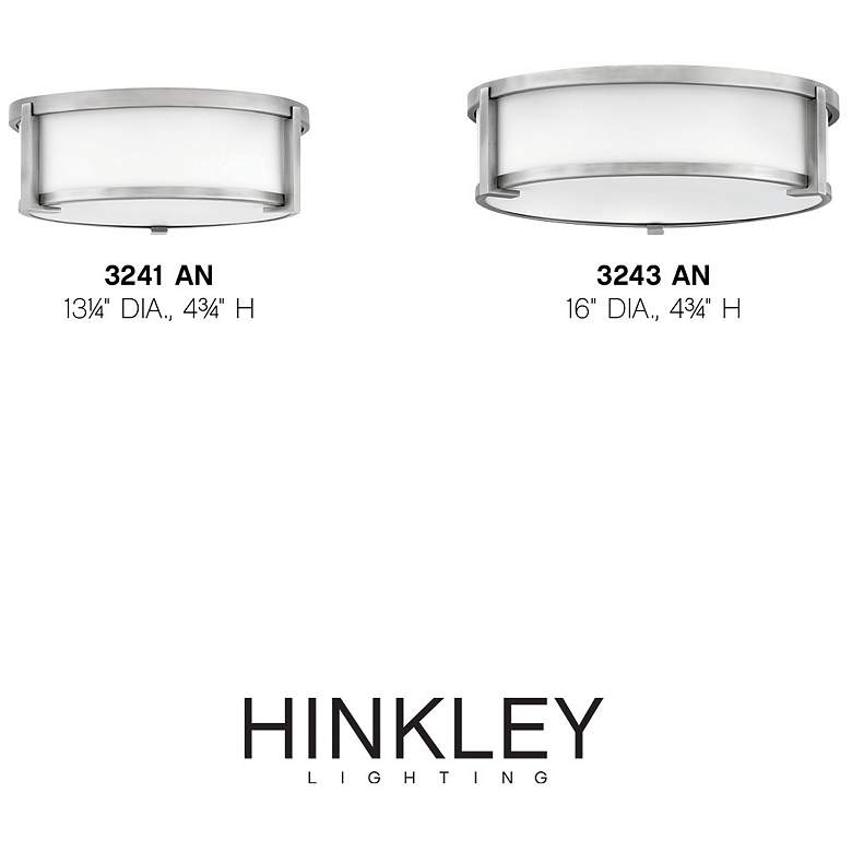 Image 4 Lowell 13 1/4" Wide Nickel Ceiling Light by Hinkley Lighting more views