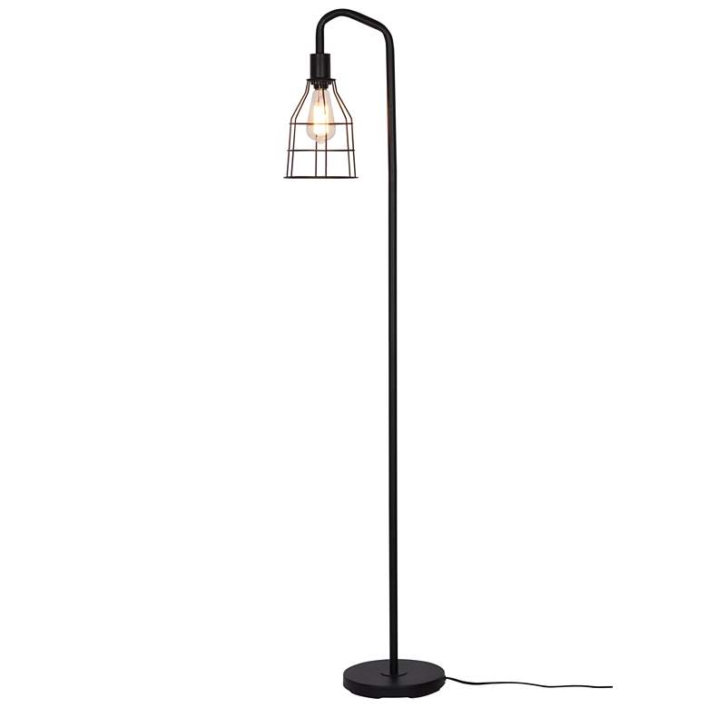 Image 1 Lowell 60" High Black Floor Lamp