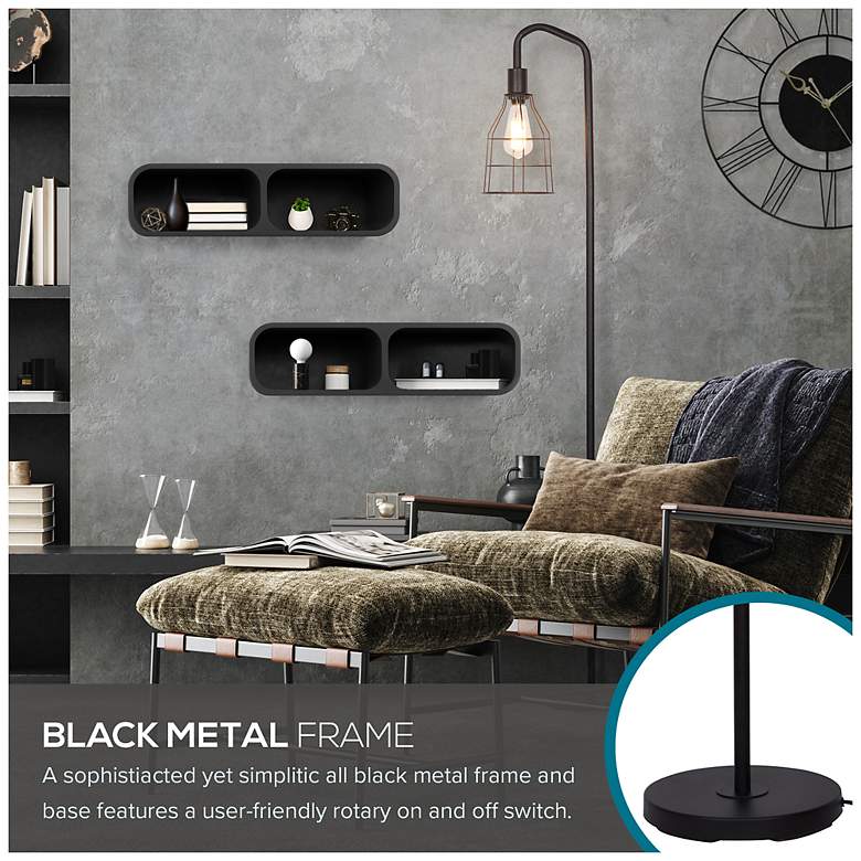 Image 7 Lowell 60" High Black Floor Lamp more views