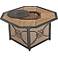 Lowell Bay Bronze Finish Outdoor Fire Table
