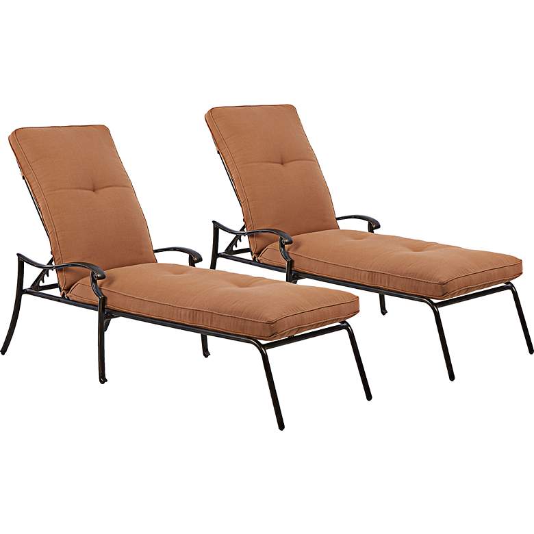 Image 1 Lowell Bay Bronze Outdoor Chaise Set of 2