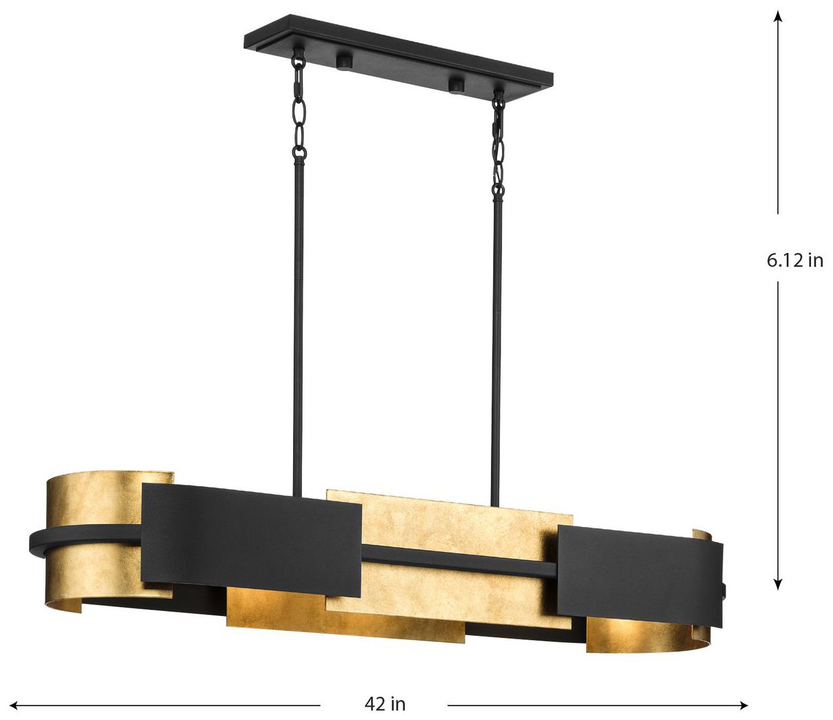 Image 4 Lowery Collection Four-Light Linear Chandelier more views