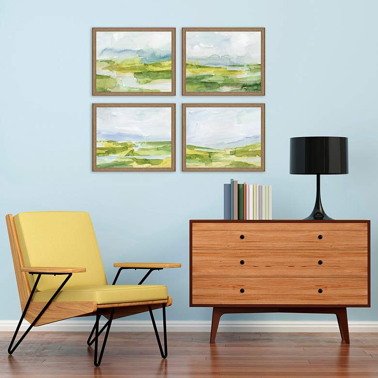 Image 5 Lowlands 21" Wide 4-Piece Giclee Framed Wall Art Set more views