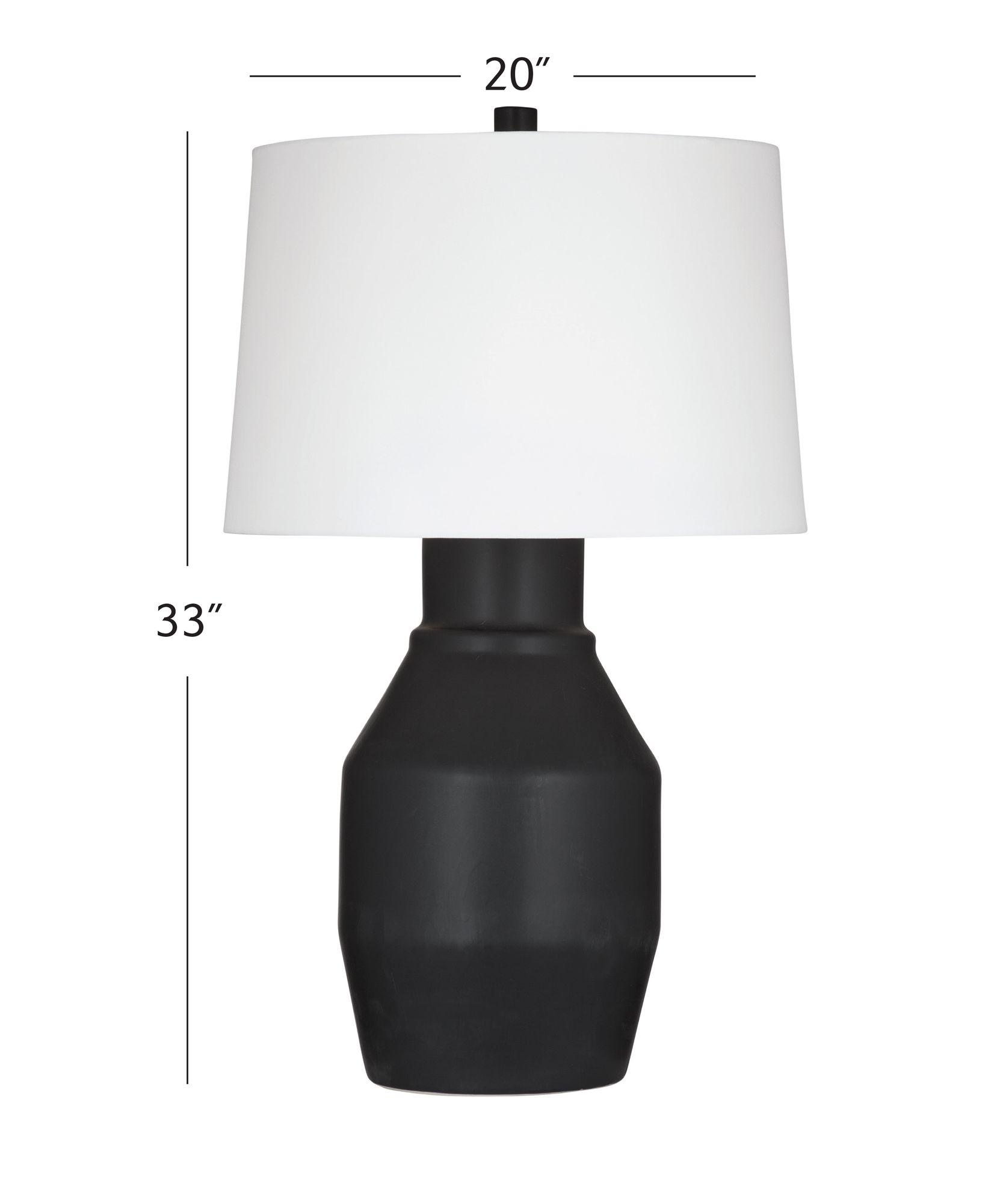 Lowndes 33" High Black Table Lamp