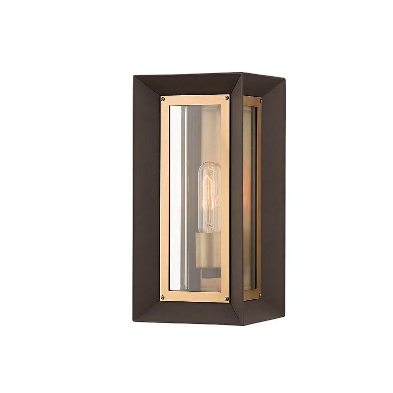 Image 1 Lowry 13 1/2" High Textured Bronze Outdoor Wall Light