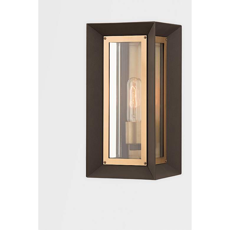 Image 2 Lowry 13 1/2 inch High Textured Bronze Outdoor Wall Light more views