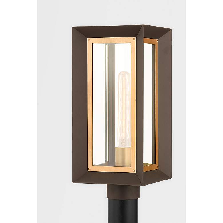 Image 3 Lowry 17" High Textured Bronze Outdoor Post Light more views