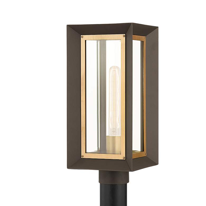 Image 4 Lowry 17" High Textured Bronze Outdoor Post Light more views