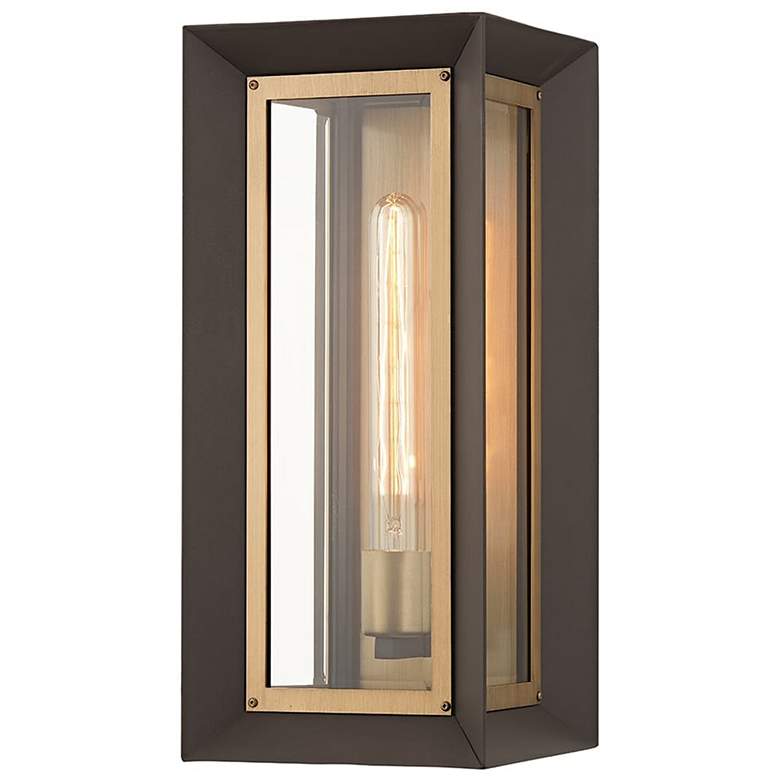 Image 1 Lowry 17 inch High Textured Bronze Outdoor Wall Light