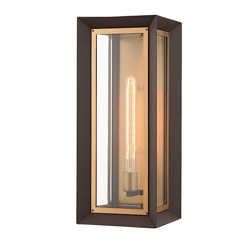 Image 1 Lowry 21 inch High Textured Bronze Outdoor Wall Light