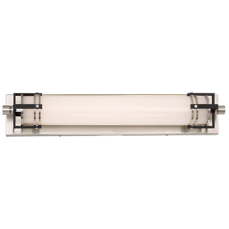 Image 2 Lowry 24"W Brushed Nickel-Black LED Bath Vanity Light