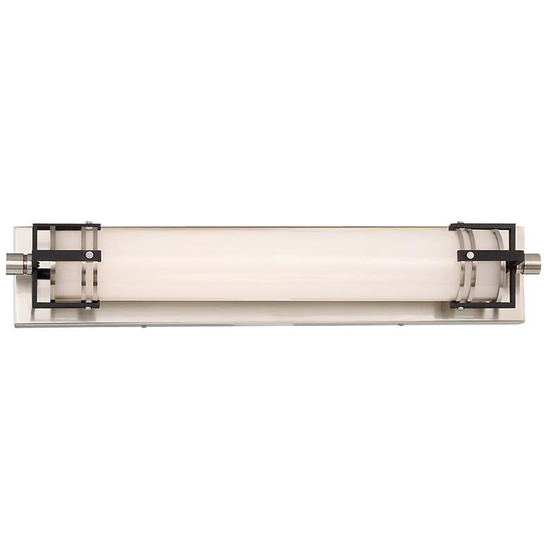 Image 2 Lowry 24 inchW Brushed Nickel-Black LED Bath Vanity Light