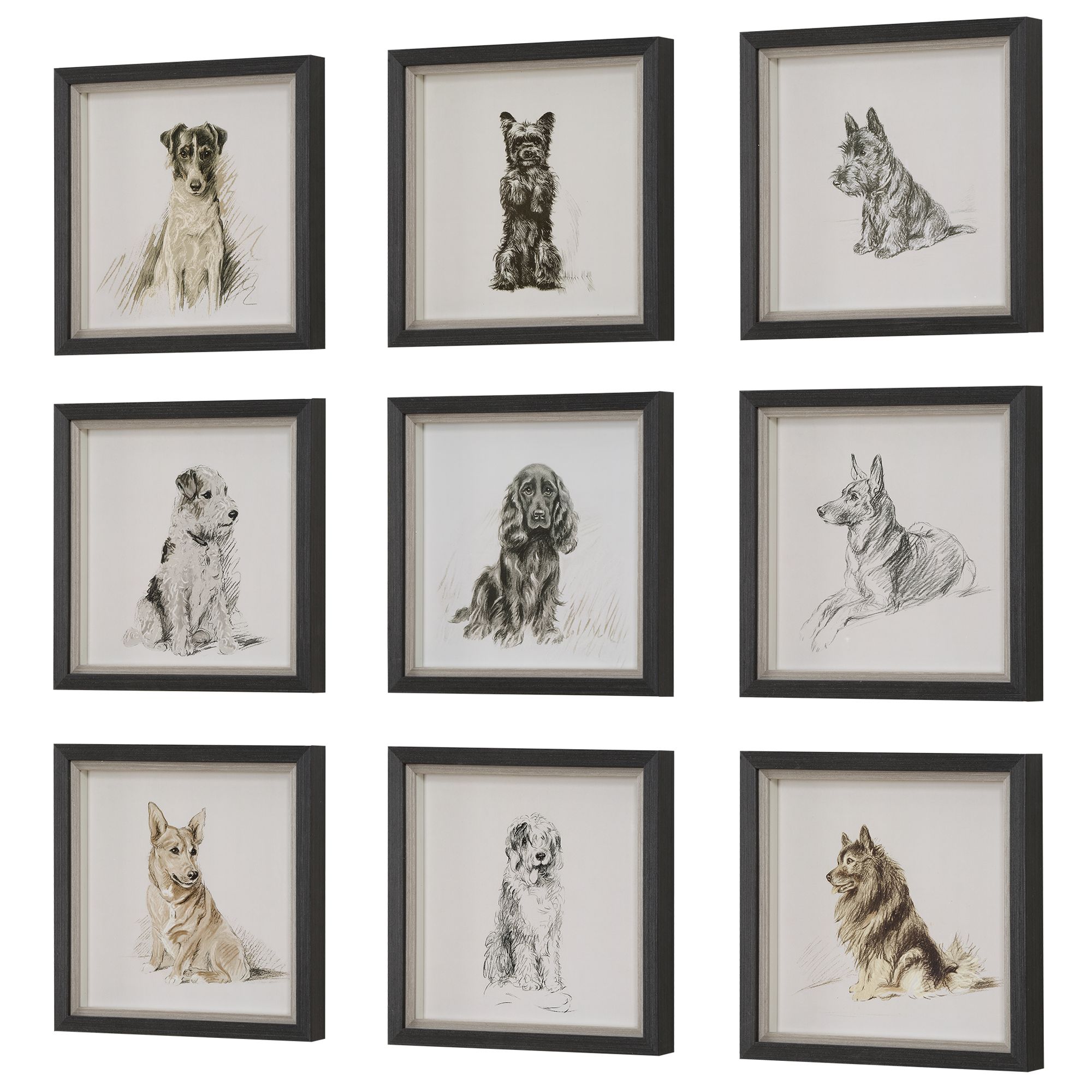 Loyal Companion 9-Piece Framed Wall Art Set
