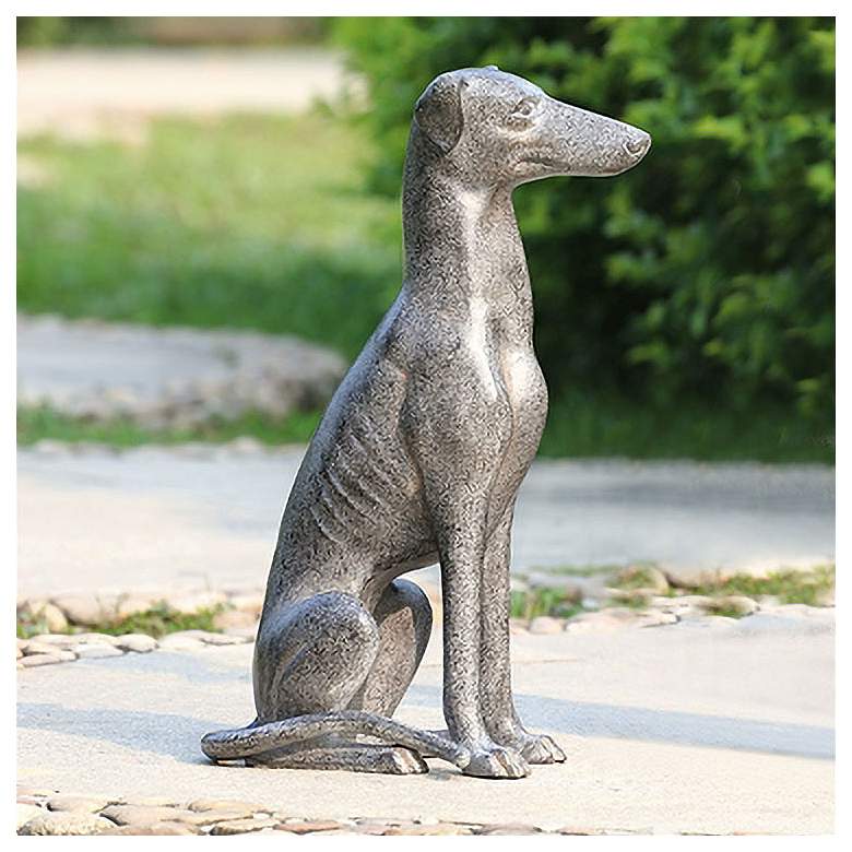 Image 1 Loyal Greyhound 19 inch High Garden Statue