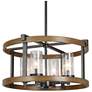 2_Lratrispimh 18"W Weathered Rust and Pine 4-Light Chandelier