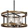 Lratrispimh 18"W Weathered Rust and Pine 4-Light Chandelier