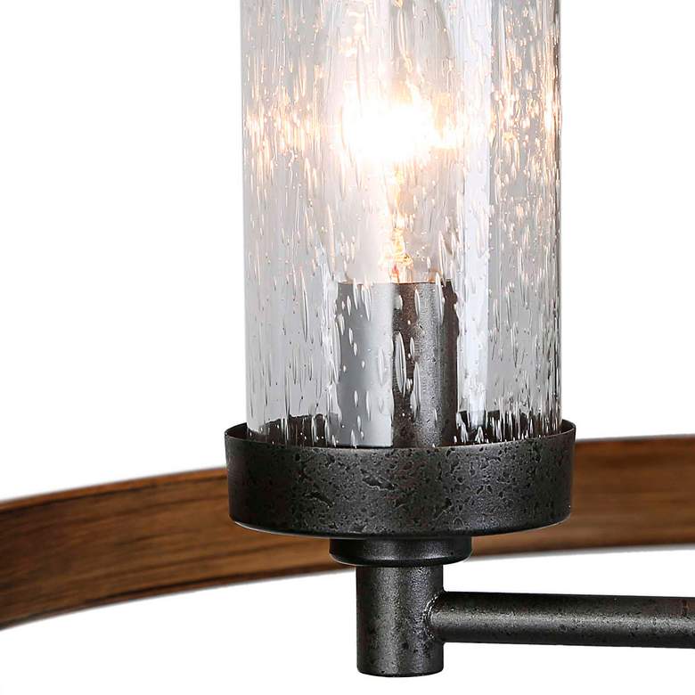Image 4 Lratrispimh 18"W Weathered Rust and Pine 4-Light Chandelier more views