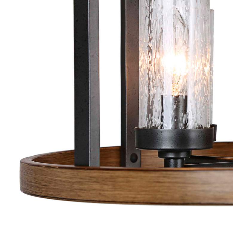 Image 5 Lratrispimh 18"W Weathered Rust and Pine 4-Light Chandelier more views