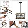 7_Lratrispimh 18"W Weathered Rust and Pine 4-Light Chandelier more views