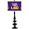 LSU Tigers Gloss Black Table Lamp