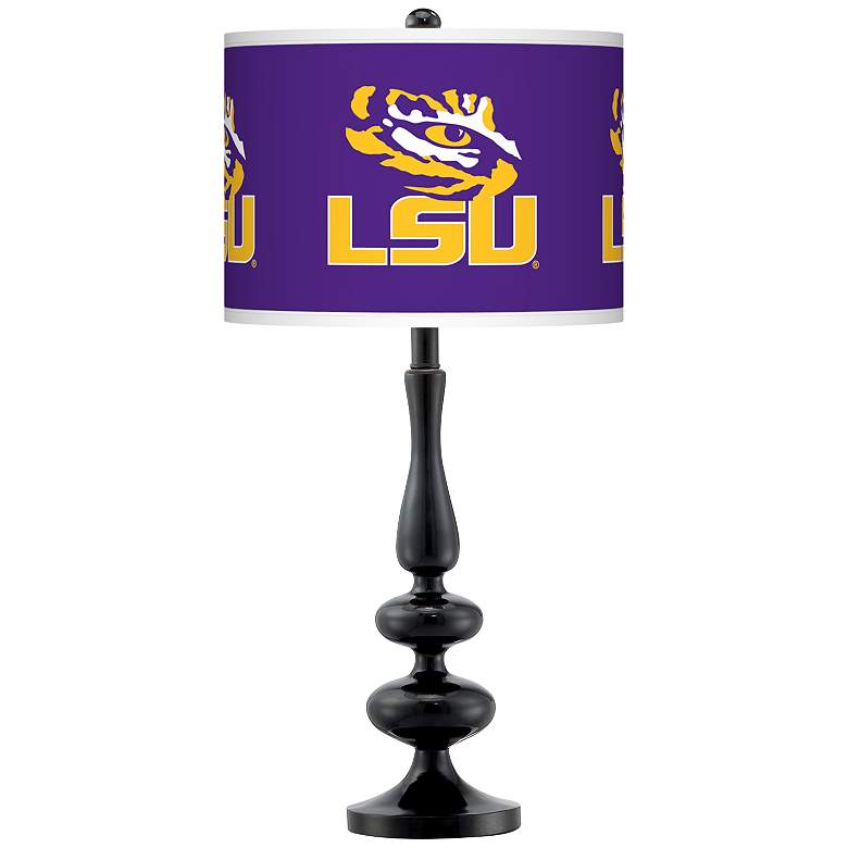 Image 1 LSU Tigers Gloss Black Table Lamp
